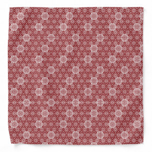 Oriental Red Shinshu Star Asanoha Japan Pattern Bandana