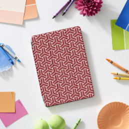 Oriental Red White Shinshu Japan Bishamon Pattern iPad Pro Cover