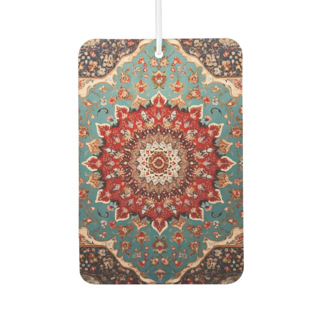 Oriental Retro Persian Pattern Red Cream Blue Air Freshener (Front)