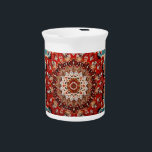 Oriental Retro Persian Pattern Red Cream Blue Beverage Pitcher<br><div class="desc">Serve your drinks in style with this elegant pitcher, perfect for any occasion. Whether it’s a casual family dinner, a garden party, or a special celebration, this pitcher is designed to hold your favorite beverages like water, iced tea, or lemonade. Made from durable materials, it’s both practical and stylish, ensuring...</div>