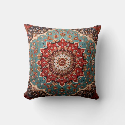Oriental Retro Persian Pattern Red Cream Blue