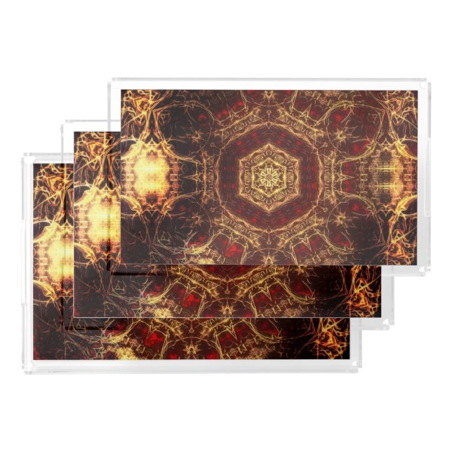 Oriental Rug  Acrylic Tray (Set)