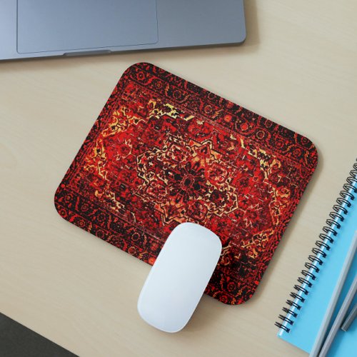 Oriental rug _ bold design in  warm colors  mouse pad