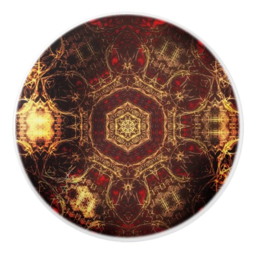 Oriental Rug  Ceramic Knob
