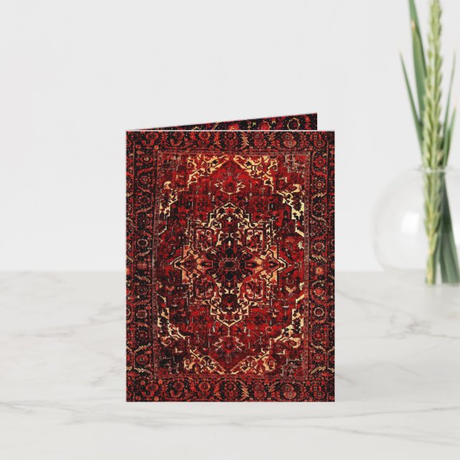 Oriental rug design -housewarming note card (Front)