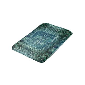 Oriental rug design in blues