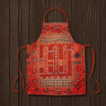 Oriental Rug Design In Bright Oranges Apron by almawad at Zazzle