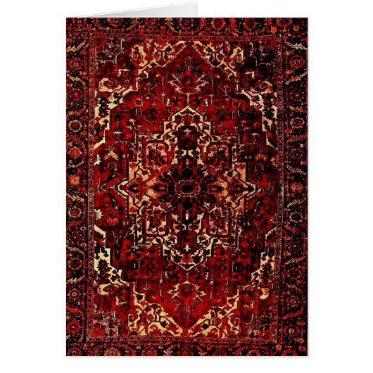 Oriental rug design in  dark red (Front)