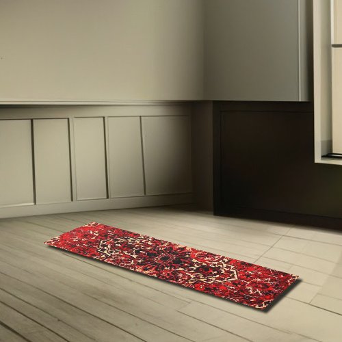 Oriental rug design in  dark red 