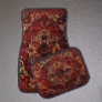 Oriental rug design in  dark red