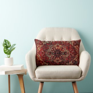 Oriental rug design in  dark red    