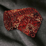 Oriental rug design in  dark red neck tie<br><div class="desc">Oriental rug design in  dark red. It was edited and applied on this necktie by Alma Wad .Printed both side !Great  ethnic  fashion style gift !</div>