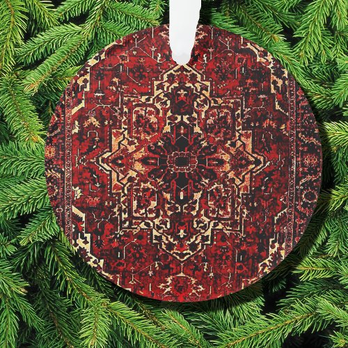 Oriental rug design in  dark red  ornament