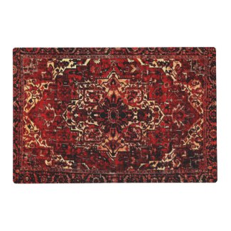 Oriental rug design in dark red 