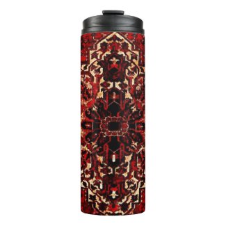 Oriental rug design in  dark red 