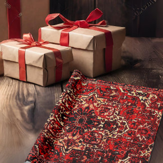 Oriental rug design in  dark red  
