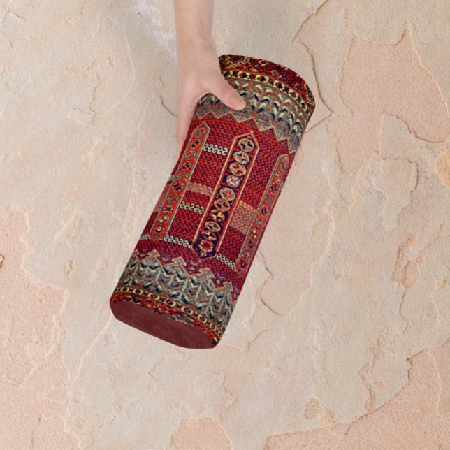 Oriental rug design in deep oranges bath towel set (Creator Uploaded)