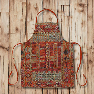Oriental rug design in orange