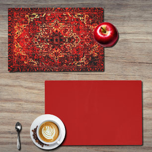 Oriental rug design in vivid colors placemat