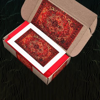 Oriental rug design in vivid colors  