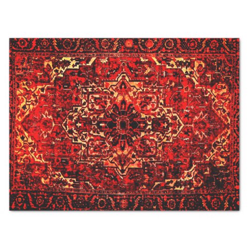 Oriental rug design in  warm colors wrapping paper