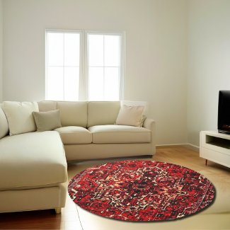 Oriental rug design    red round