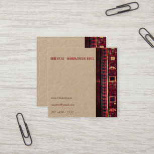 Oriental rug design  square business card