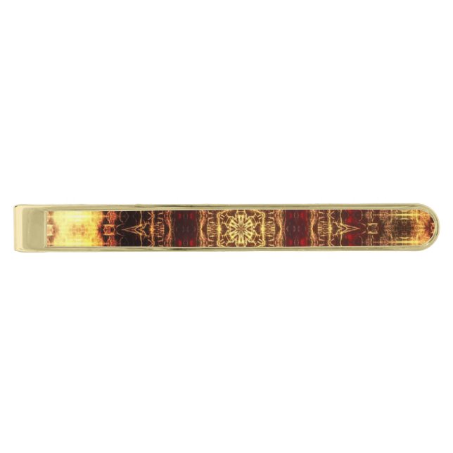 Oriental Rug Gold Finish Tie Bar (Front)