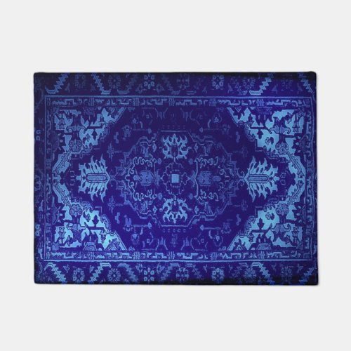 Oriental rug _  grunge  blue  look