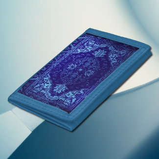 Oriental rug -  grunge  blue  look
