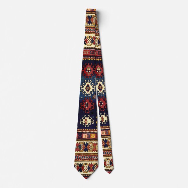 Oriental rug in autumn colors neck tie (Front)