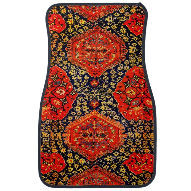 Oriental rug in blue&orange (Front)