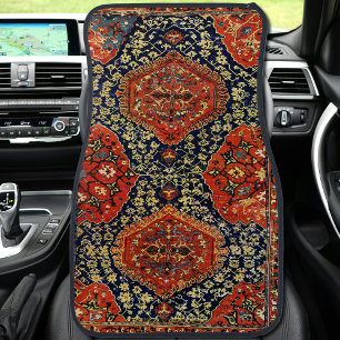 Oriental rug in blue&orange Car Mats