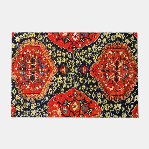 Oriental rug in blueorange _ large