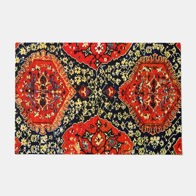 Oriental rug in blue&orange - large (Front)