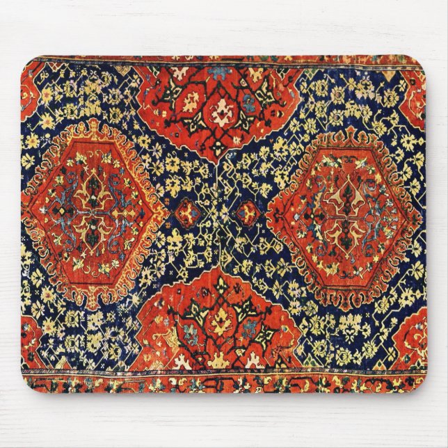 Oriental rug in blue&orange mouse pad (Front)