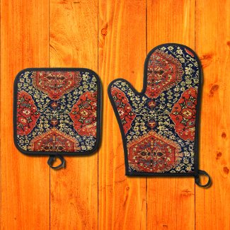 Oriental rug in blue&orange 