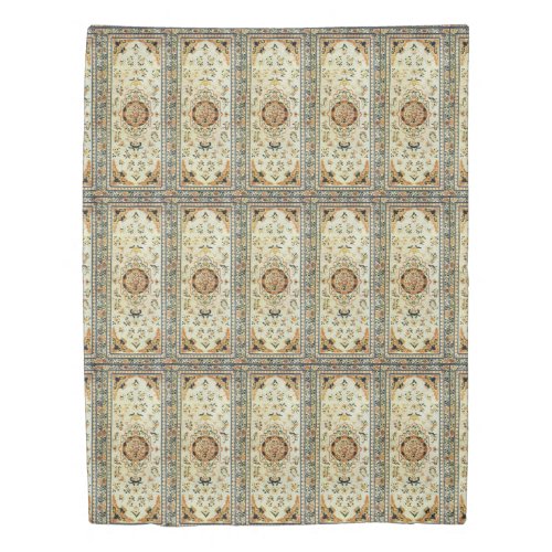 Oriental rug in light colors duvet cover