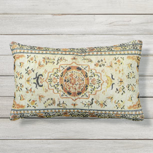 Oriental rug in light colors outdoor pillow