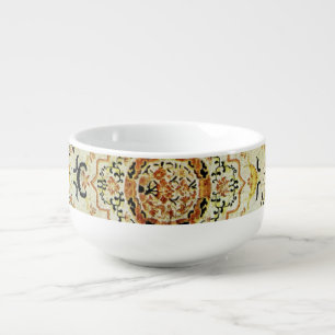 Oriental rug in light colors soup mug