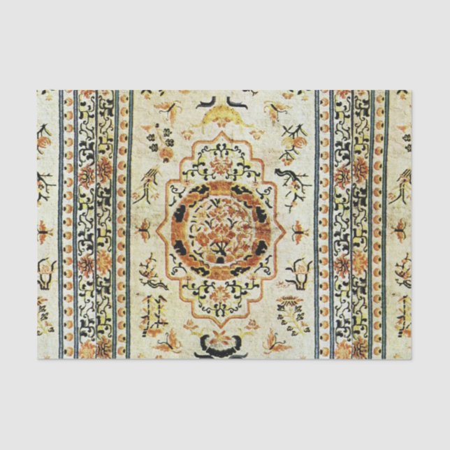 Oriental rug in  light colors tissue paper (Front)