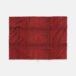 Oriental rug in reds fleece blanket