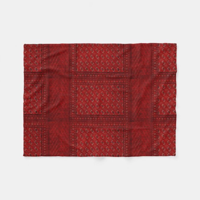 Oriental rug in reds fleece blanket (Front (Horizontal))