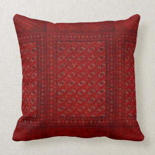 Oriental rug in reds throw pillow
