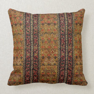 Oriental rug in warm colors throw pillow