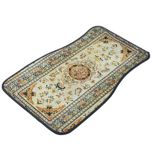 Oriental rug look in light colors