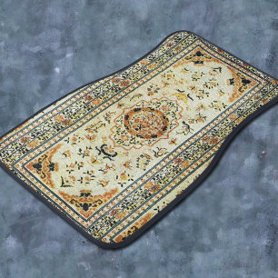 Oriental rug look in light colors