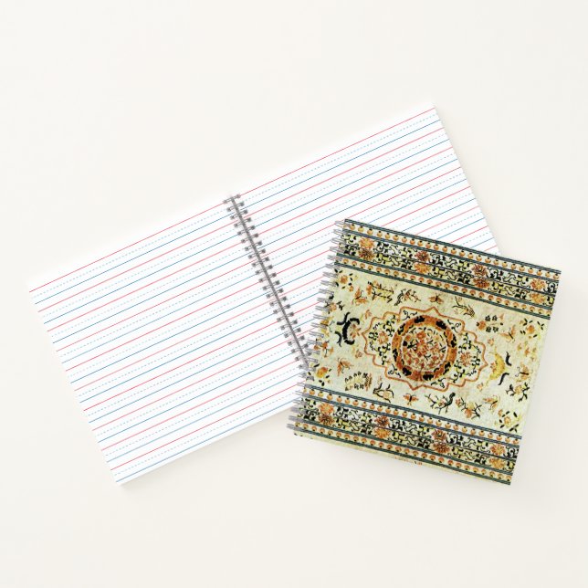 Oriental rug look in light colors notebook (Inside)
