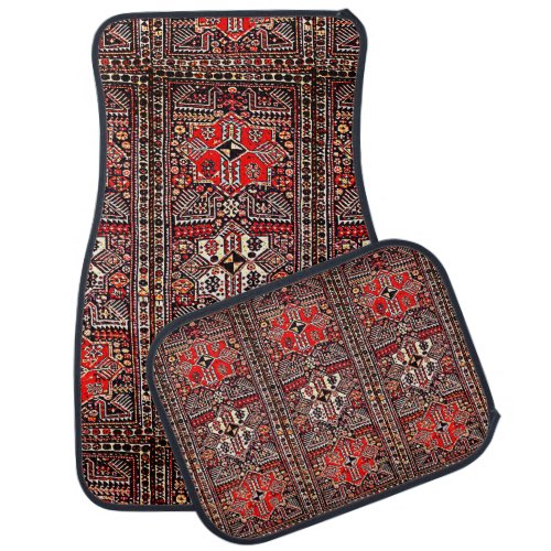 Oriental rug look no2 red white black 
