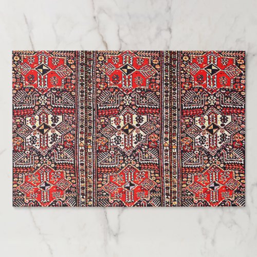 Oriental rug look no2 red white black  paper pad
